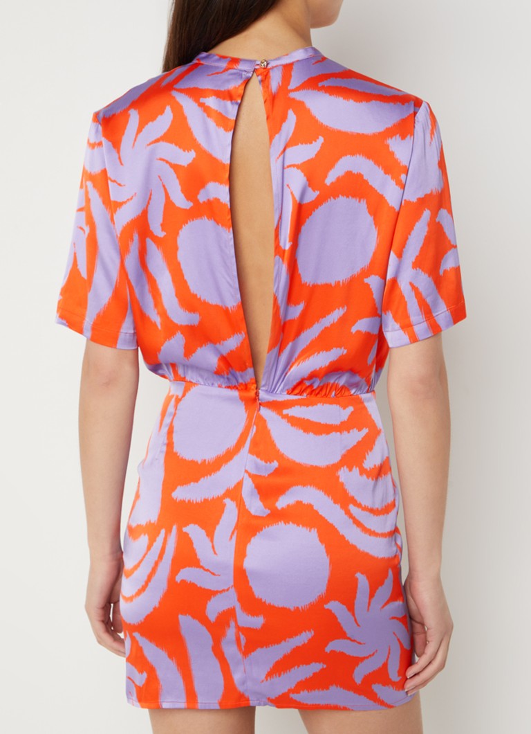 Rochie scurtă din satin imprimat Sessùn Thea