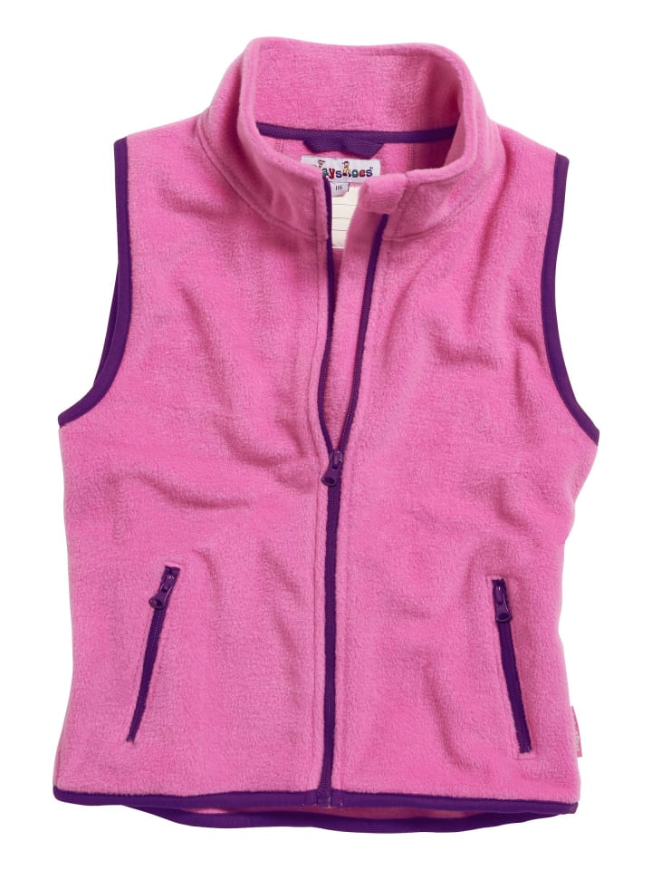 Playshoes Fleece-Weste farbig abgesetzt in Pink günstig kaufen