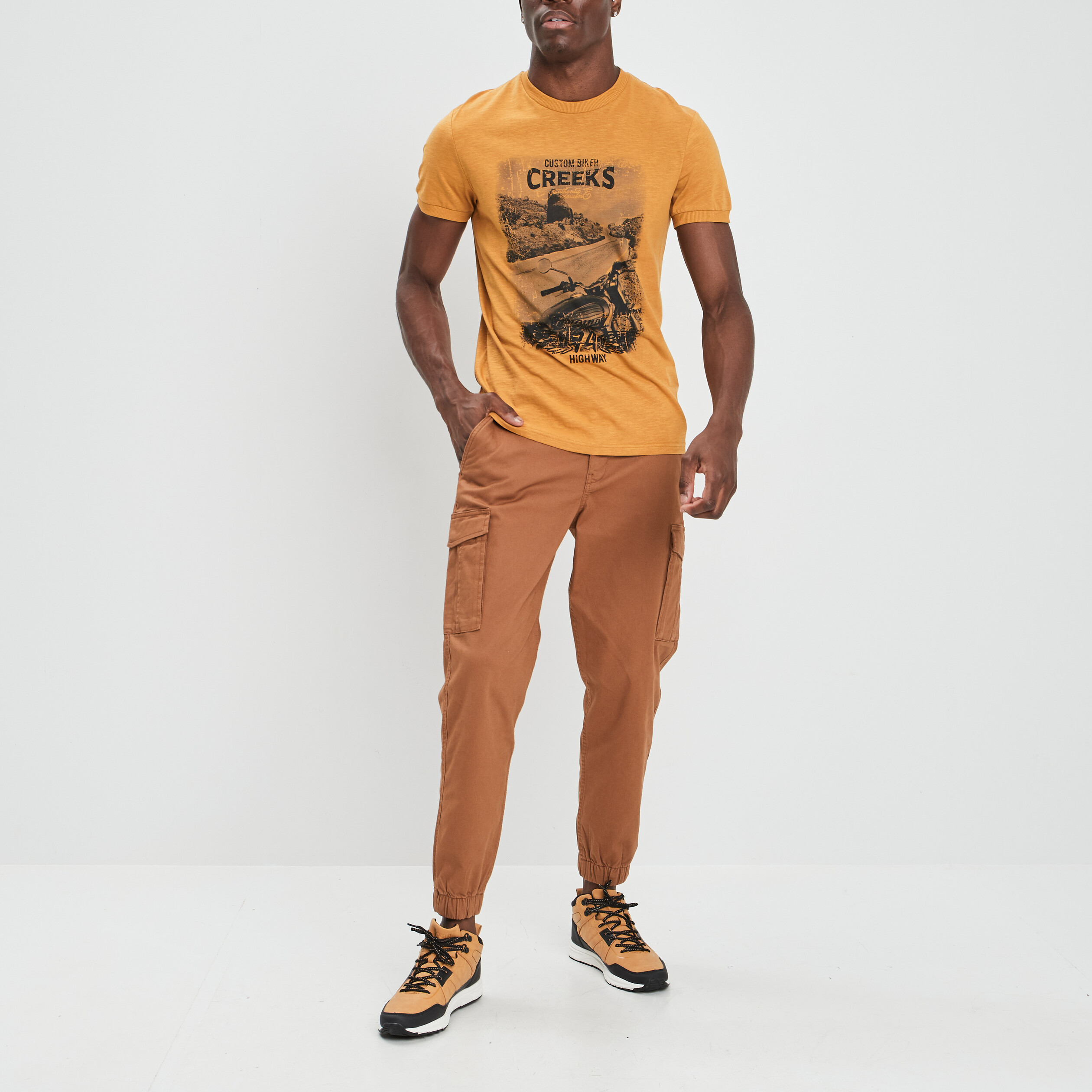 Pantalon cargo camel homme | La Halle