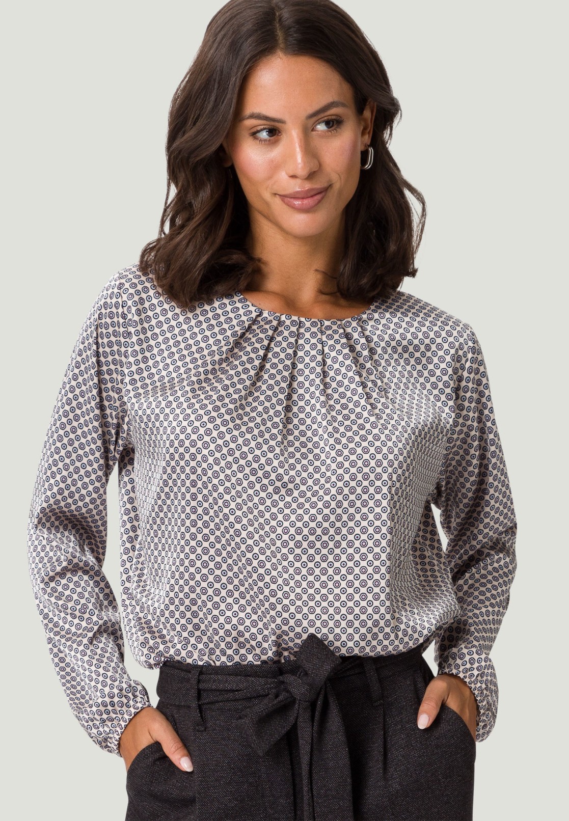Satinbluse mit Print