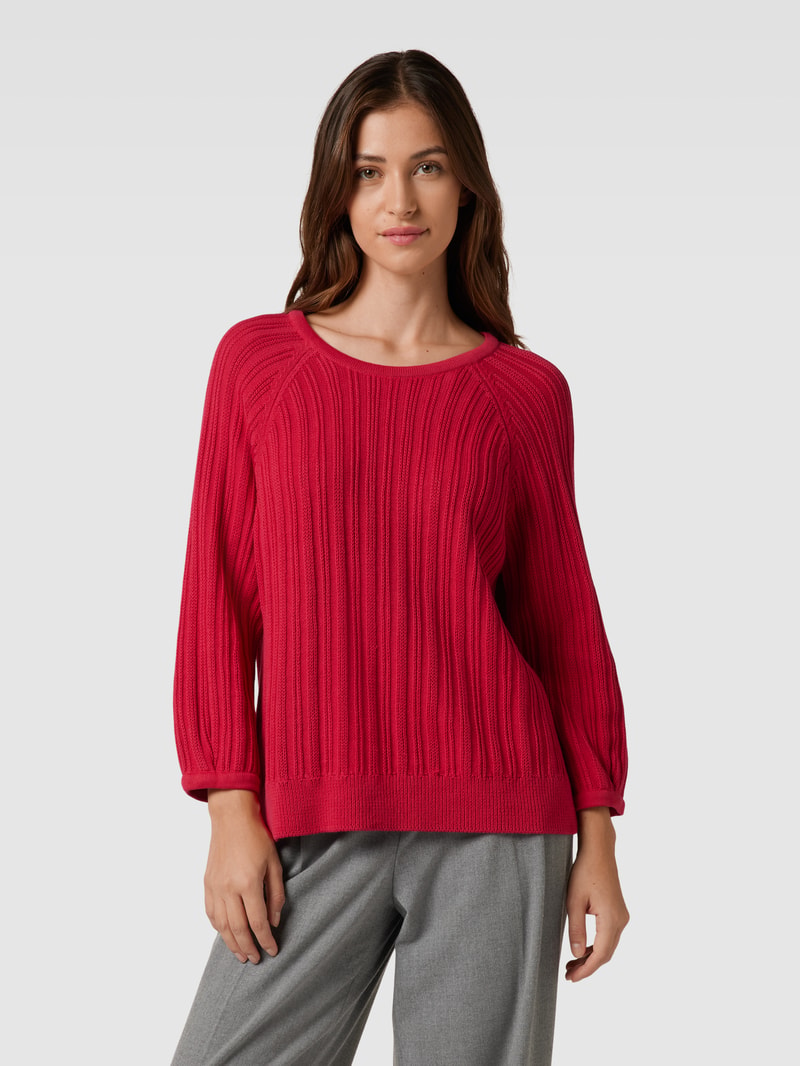 Strickpullover mit Rundhalsausschnitt Modell 'LESLEY' in pink