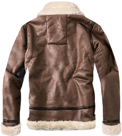 ALPHA INDUSTRIES, Jacke, Lederimitat Kunstfell, kastanienbraun
