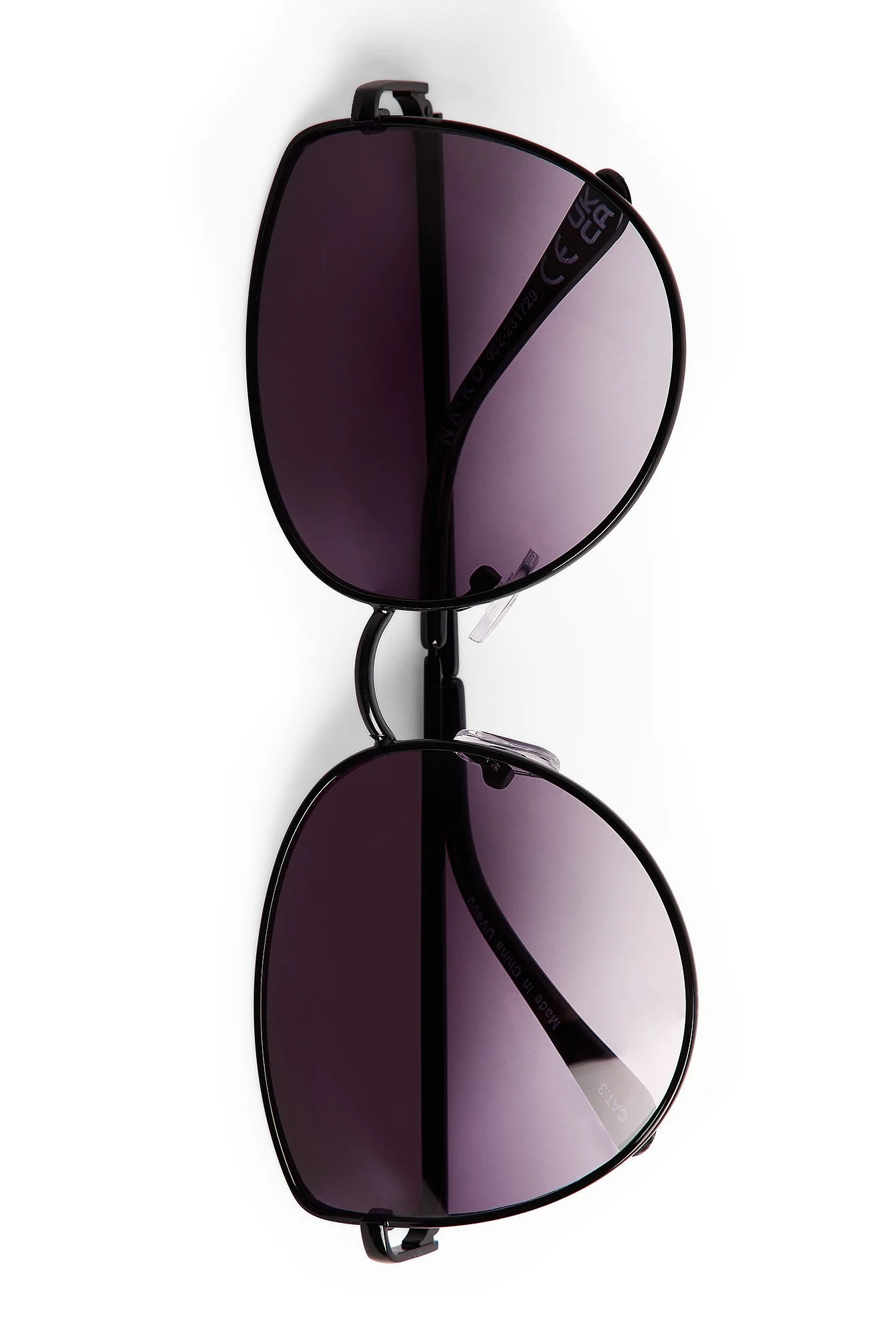 Große Cateye-Sonnenbrille mit feinem Rahmen