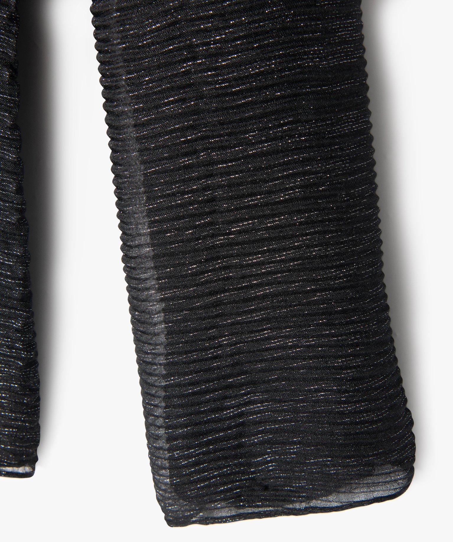 Foulard pailleté en maille gaufrée femme noir | GEMO
