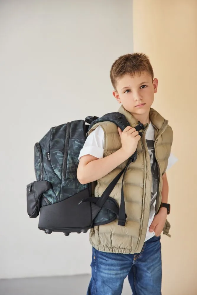 Belmil Premium Backpack & Fanny Pack Ruck﻿sack 2-tlg - Grey Stone