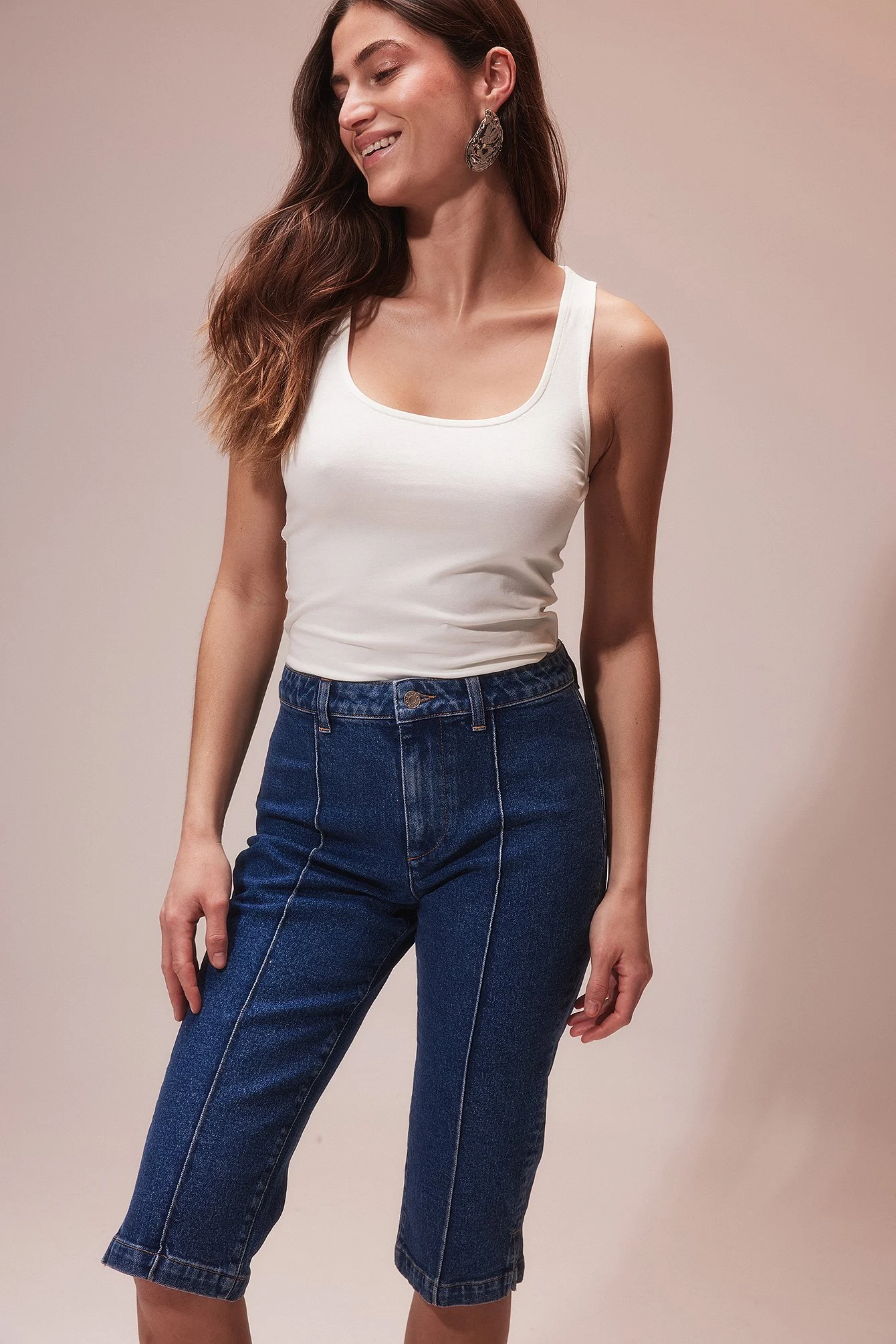 Kurze Denimhose