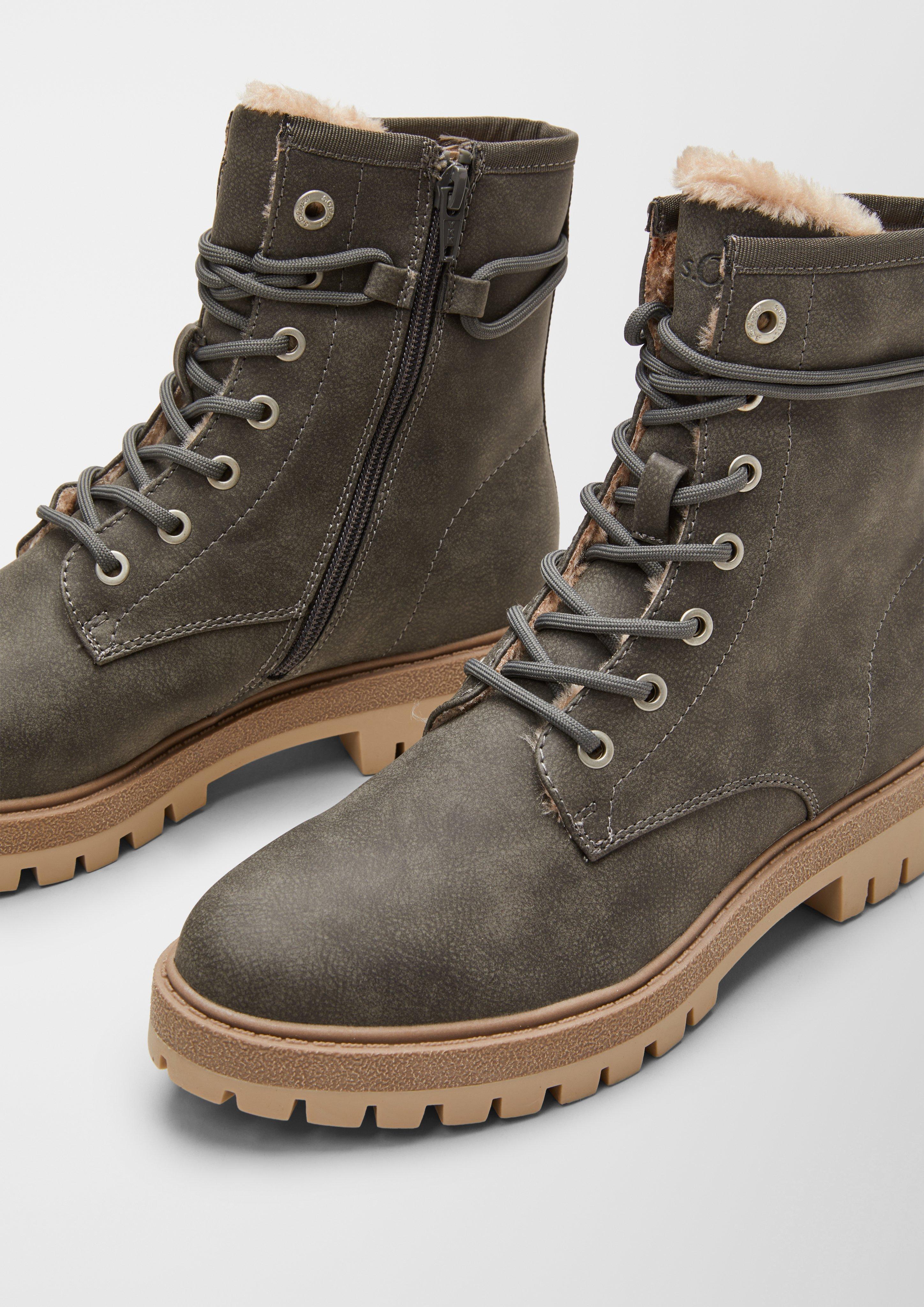 Gefütterte Boots aus Lederimitat  6006578-214