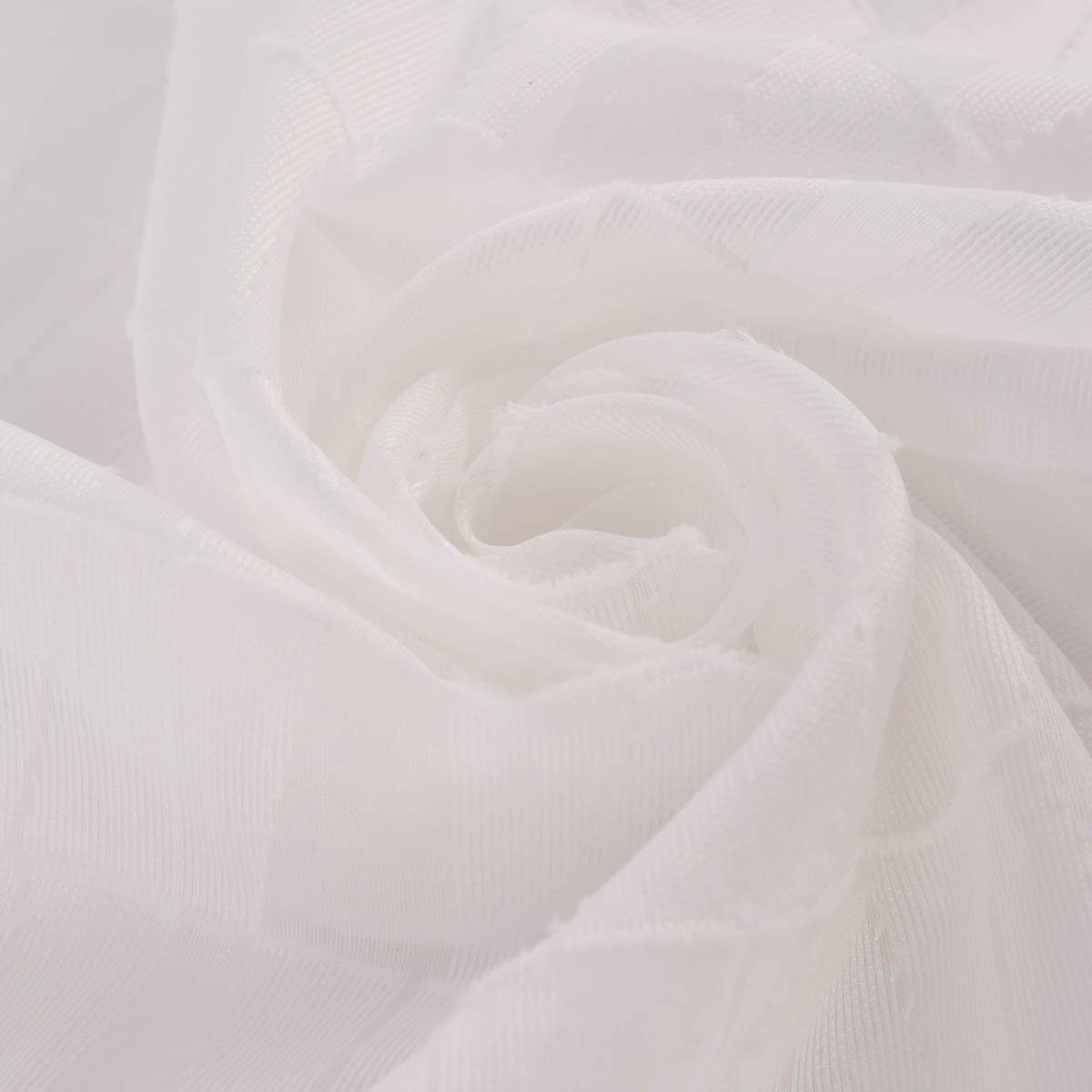 Meterware Rasch Textil Stores Scherli Rechtecke abstrakt weiß 300cm, halbtransparent, Kunstfaser, überbreit