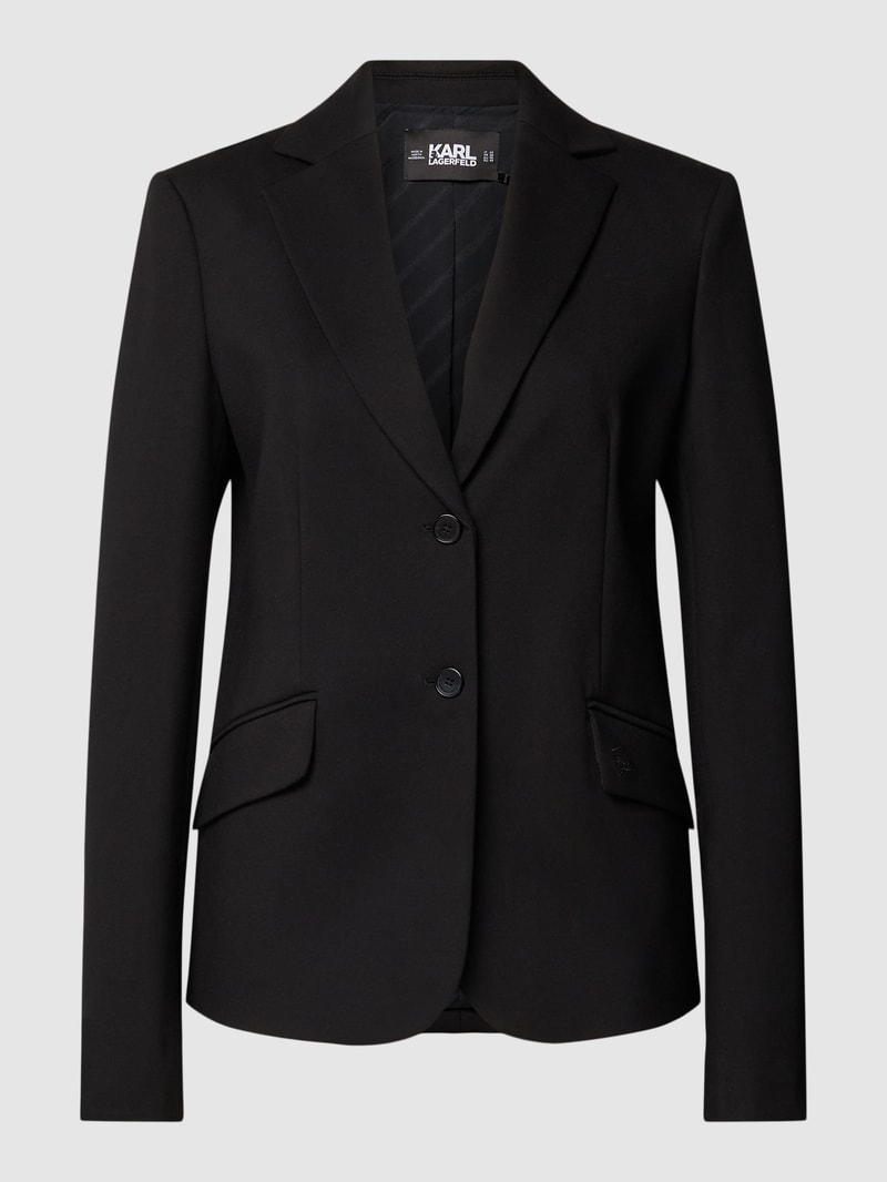 Blazer mit Reverskragen Modell 'PUNTO' in schwarz