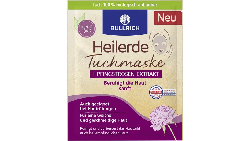 Bullrich Heilerde Tuchmaske Pfingstrose