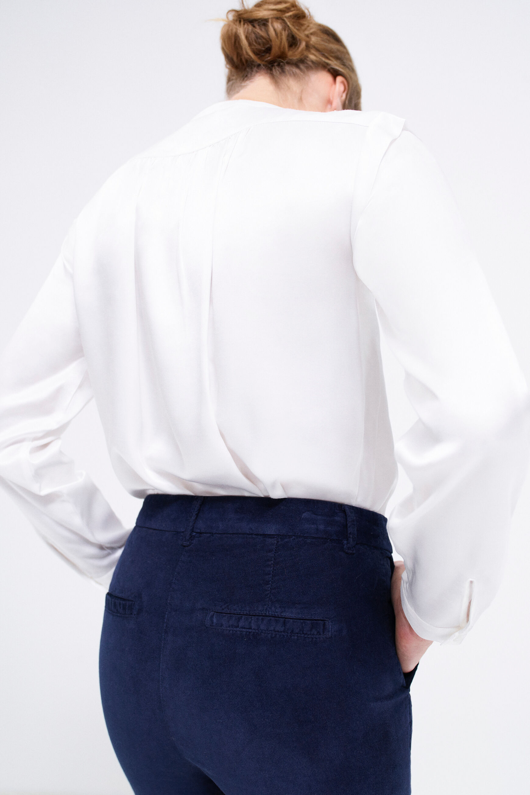 pantalon septimo bleu marine femme