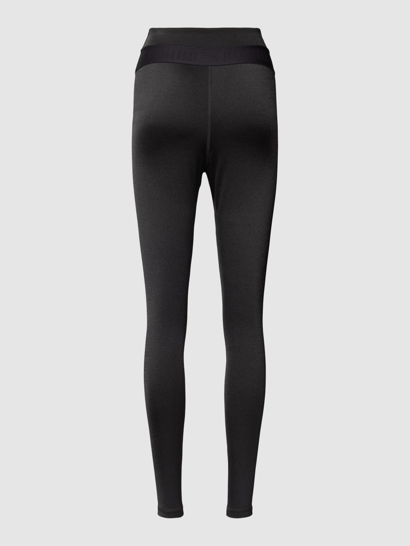 Leggings mit Logo-Print in schwarz