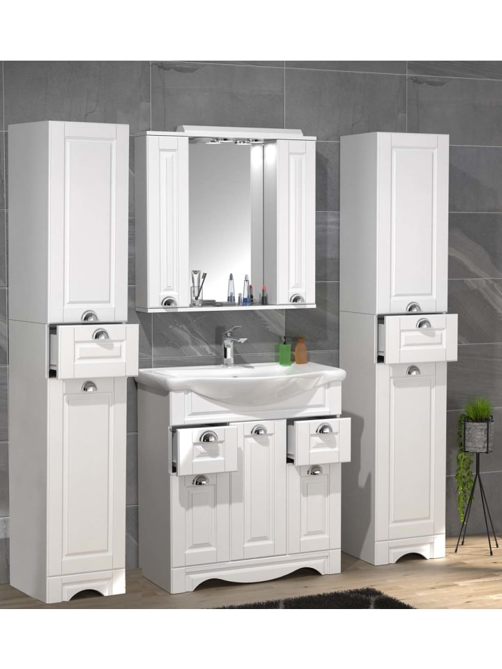 ebuy24 Badmöbelset CasaloXL Weiß 140 x 46 cm günstig kaufen onesize