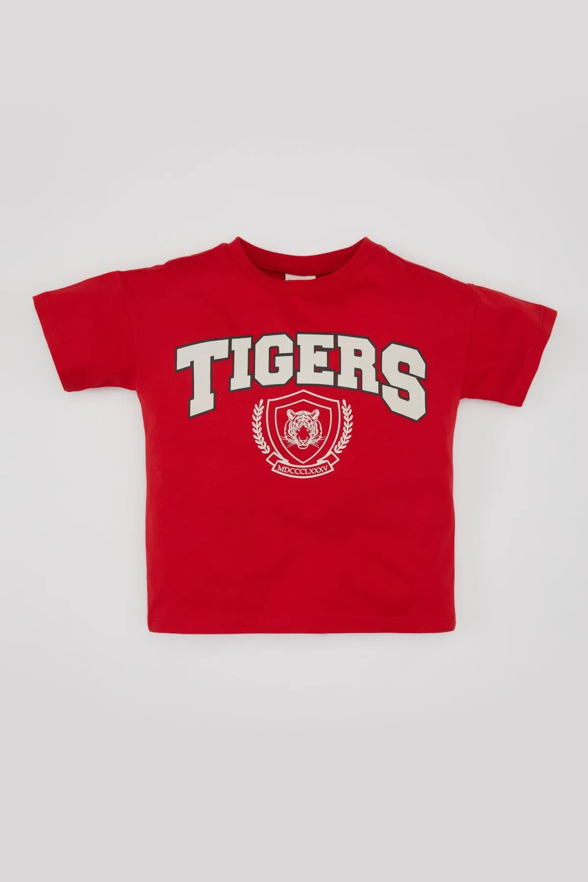 DeFacto  Kurzarm-T-Shirt mit Rundhalsausschnitt und Tigermuster für Babys (Jungen) C0975A524SM
