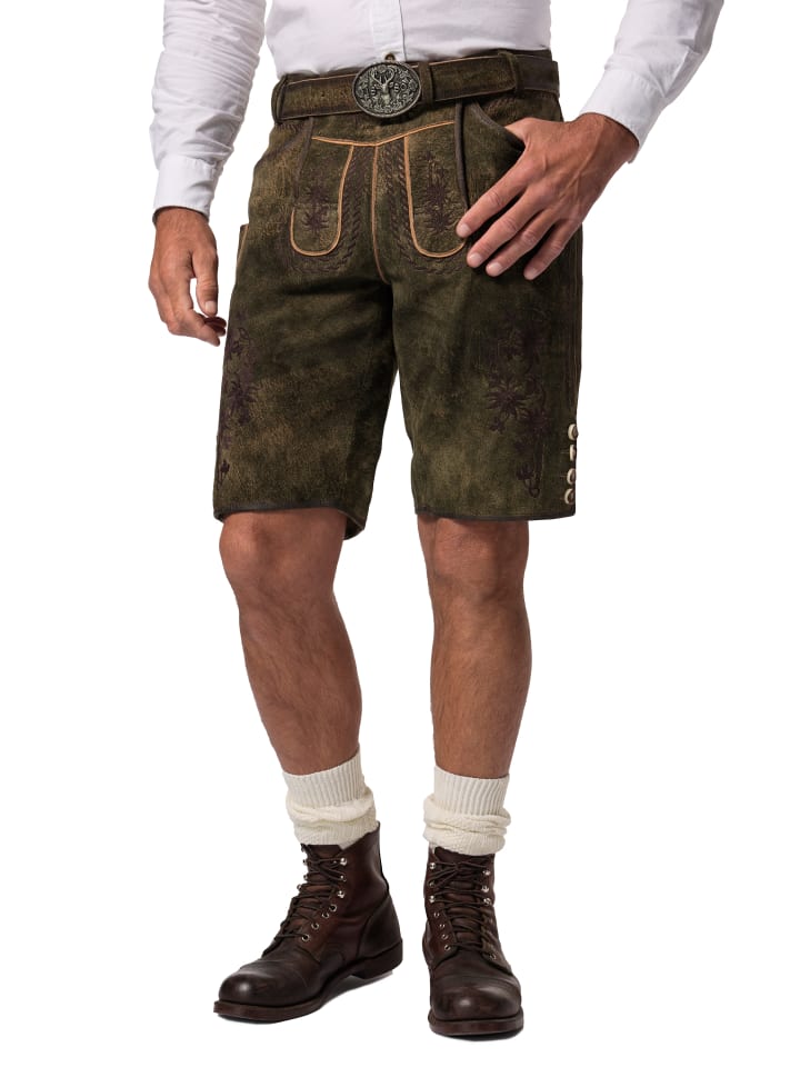 JP1880 Lederhose in classic braun günstig kaufen 54 - Normalgröße