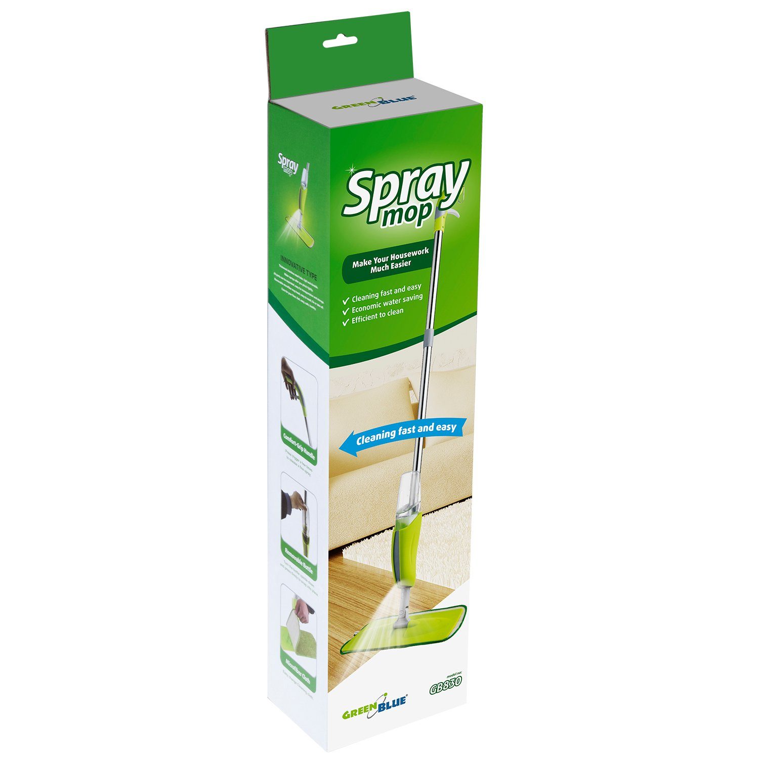 GreenBlue Sprühwischer GB830 Sprühwischer Spray Mop Mopp-Bodenreiniger