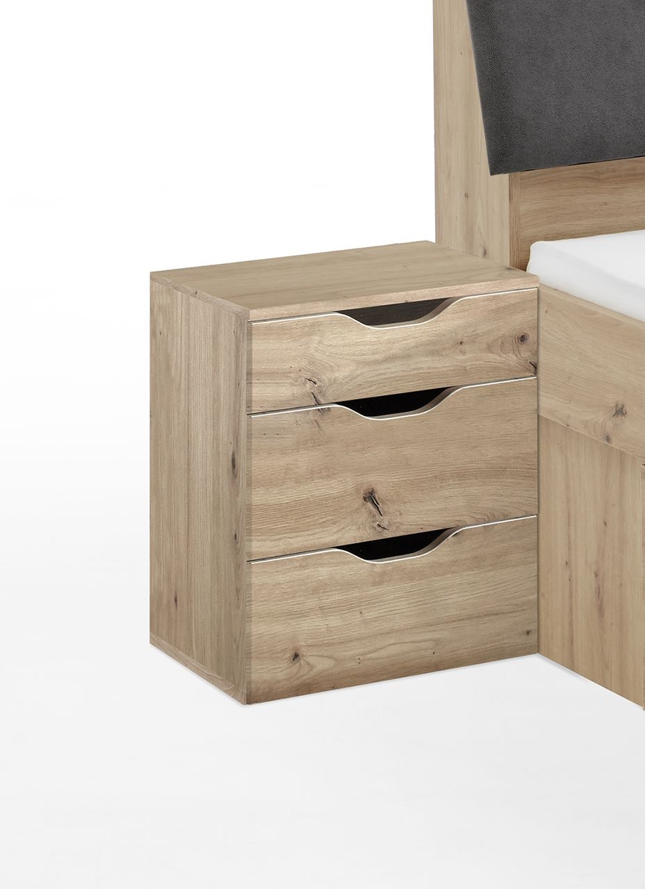 Relita Nachtkonsole Maxi mit 3 Schubladen Eiche Artisan Dekor