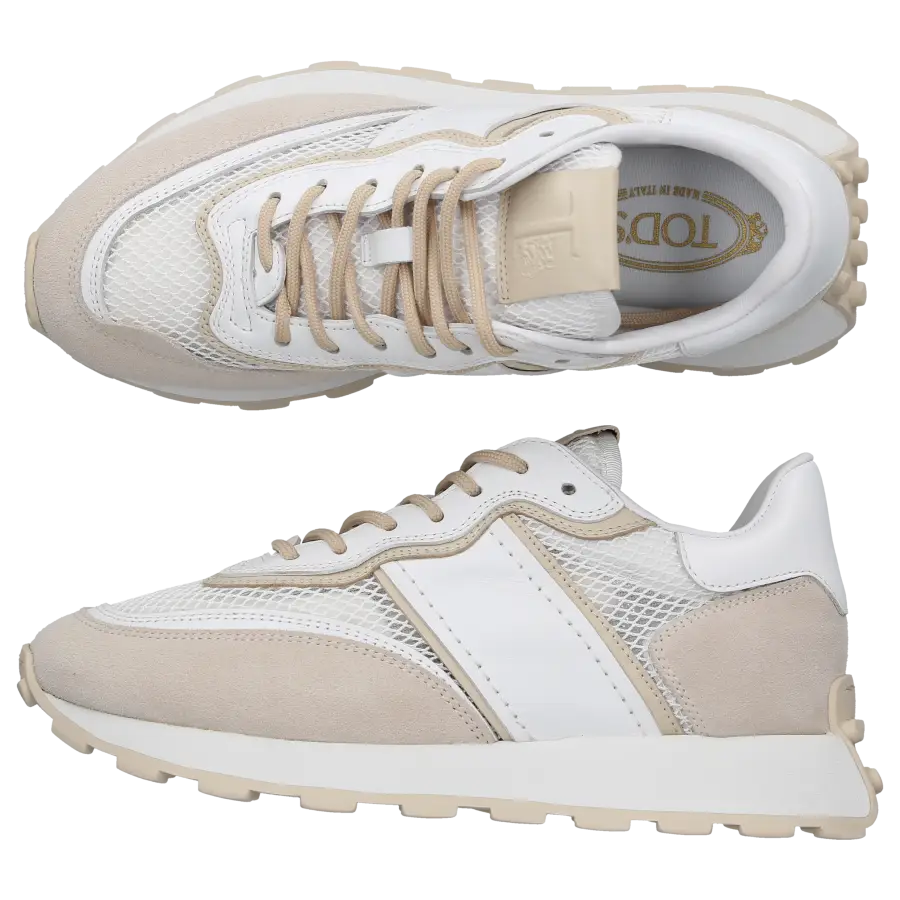 Tod's - Sneaker low K0ID40 Veloursleder Textil - weiß