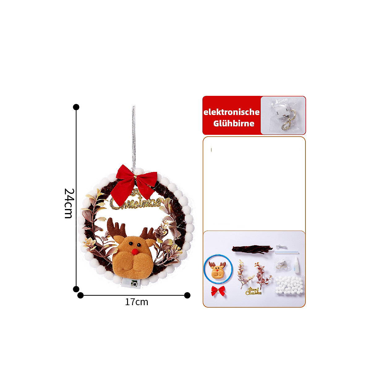 DIY Weihnachtskranz Weihnachtsschmuck Weihnachten kleines Geschenk Kinderproduktionsmaterialpaket Kindergarten