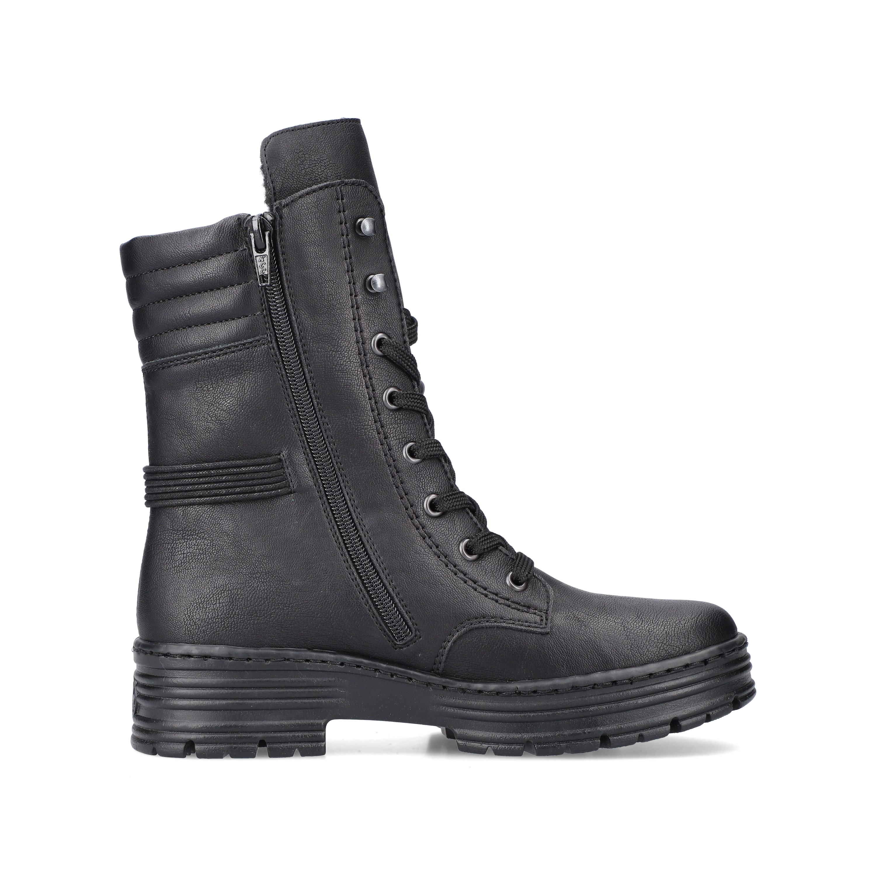 Rieker Damen Schnürstiefel tiefschwarz