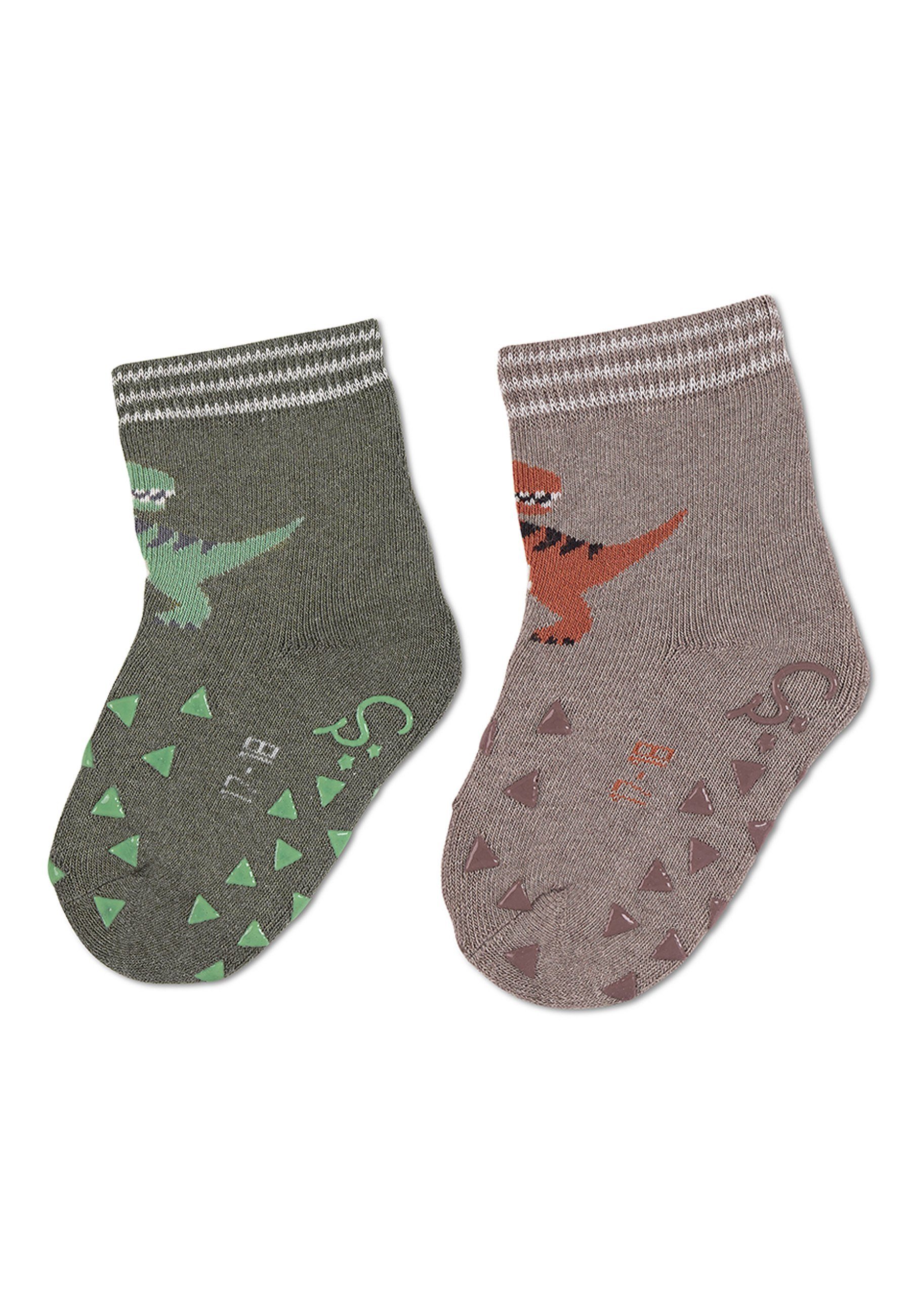 Sterntaler® Basicsocken ABS-Krabbelsöckchen Dino, 2er-Pack