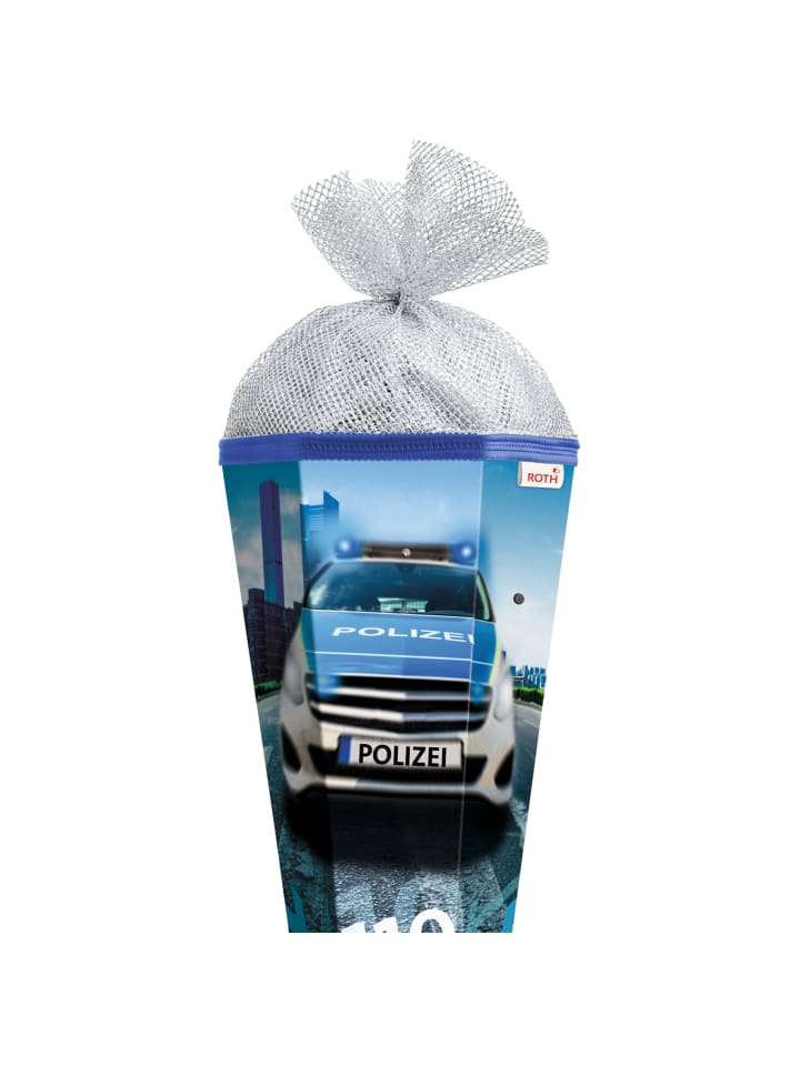 ROTH Schultüte groß Polizei 110 85 cm Licht  und Sound in Blau günstig kaufen onesize