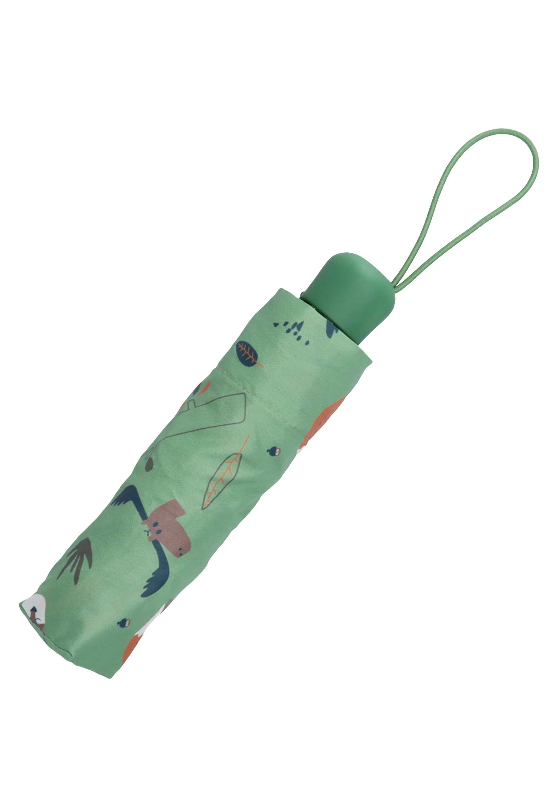 Taschenschirm Waldtiere in Grün