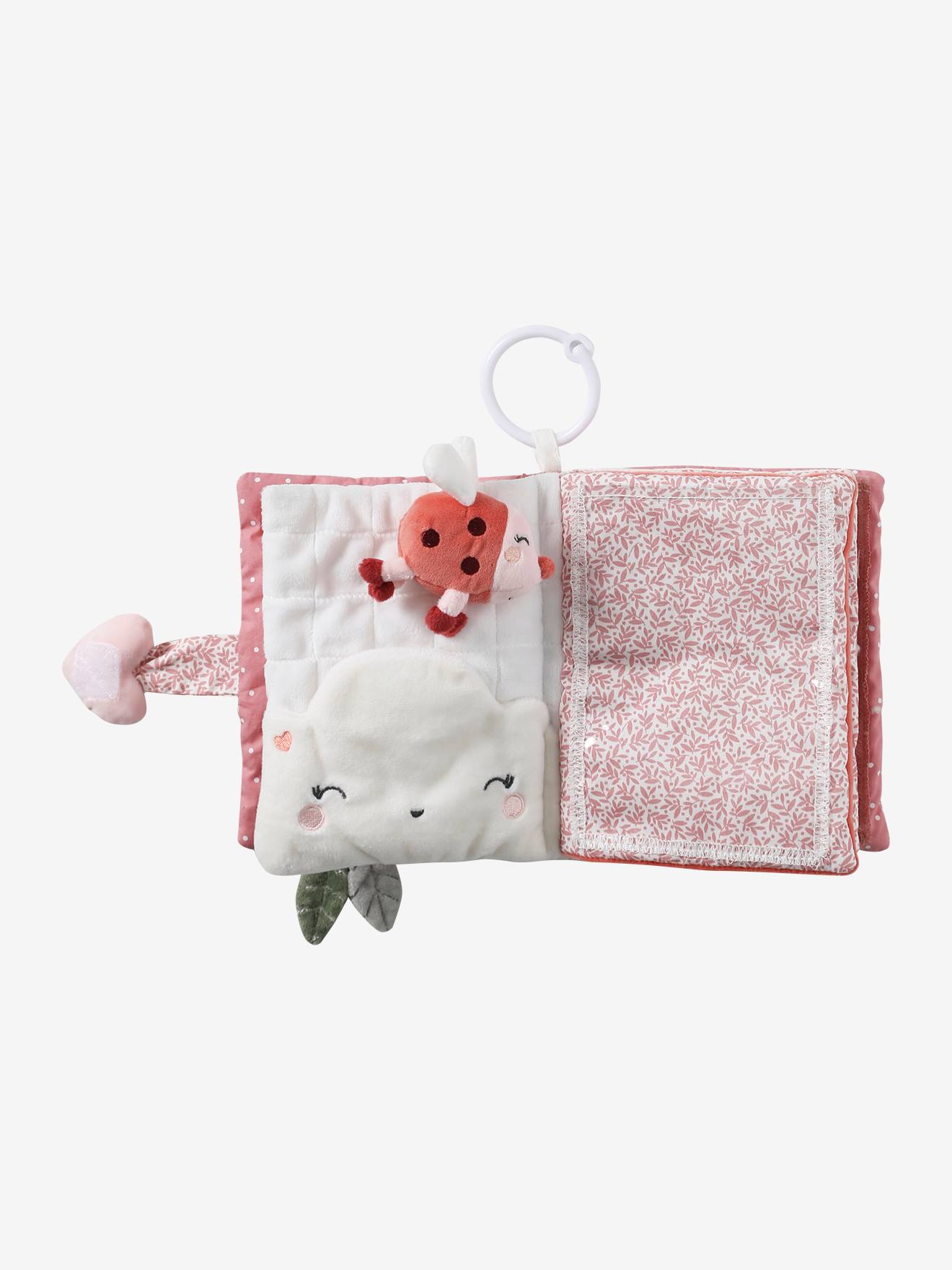 Vertbaudet Baby Activity-Buch ROSA WELT - weiß