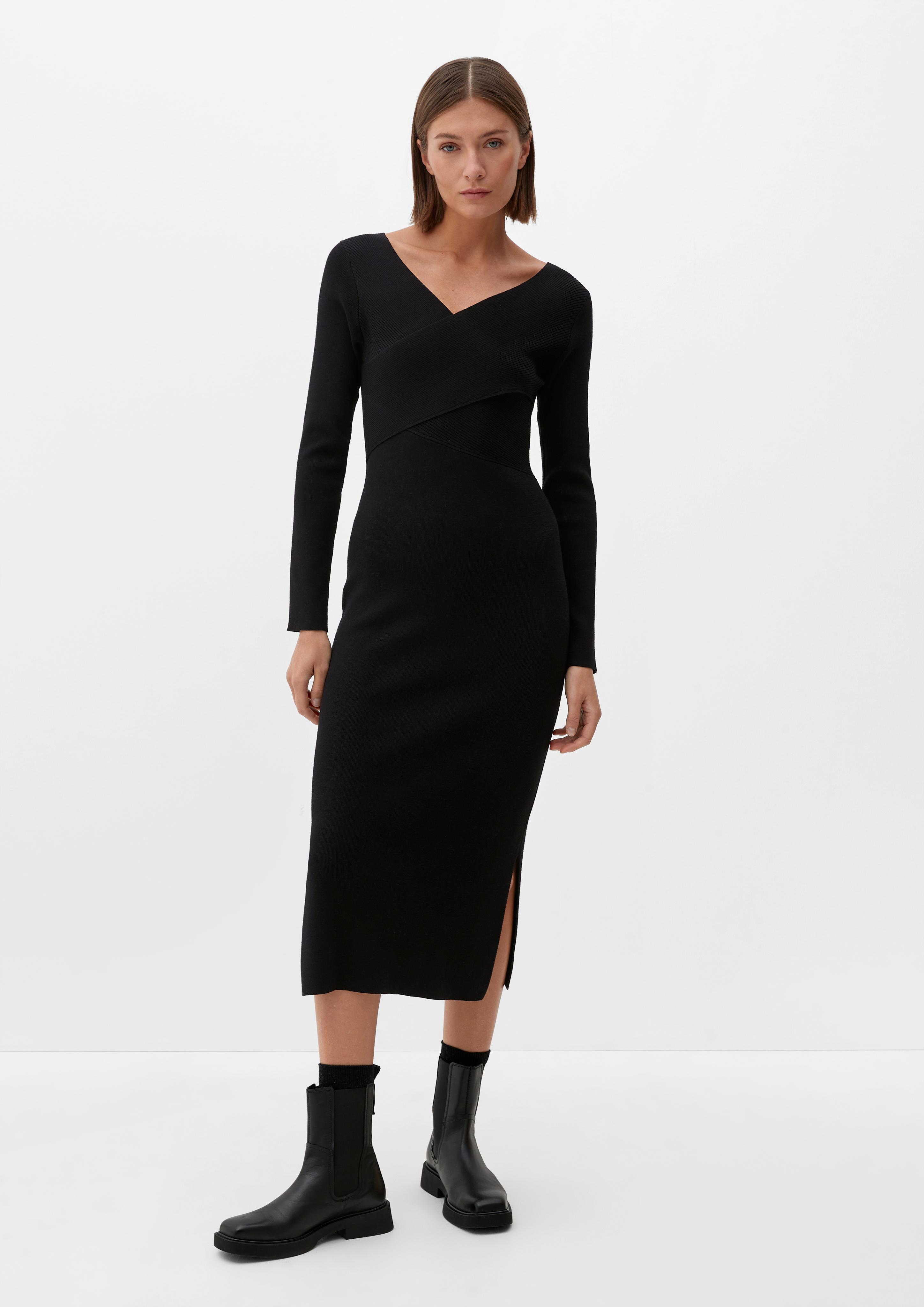 Strickkleid in Wickel-Optik  2124095-9999