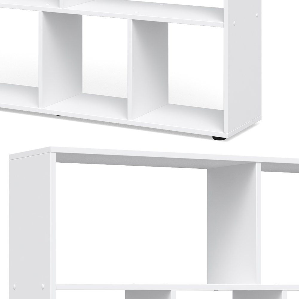 Vicco Raumteiler Bücherregal Standregal 12 Fächer Weiß