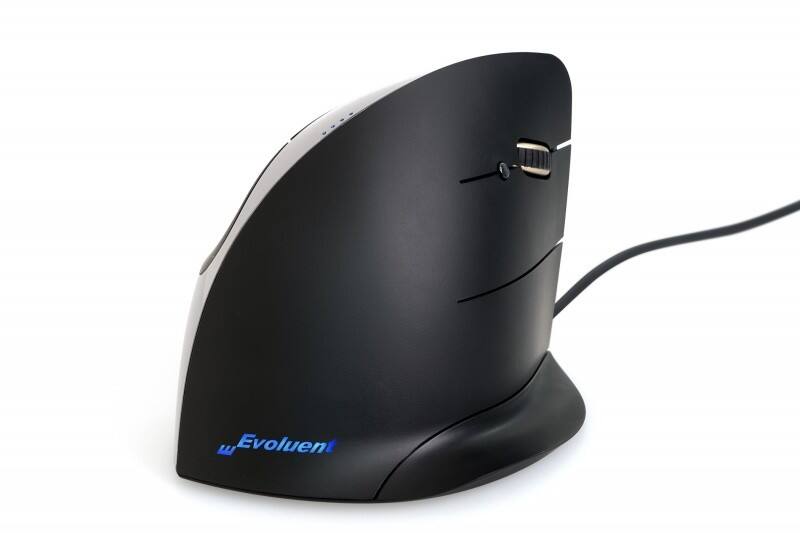 BakkerElkhuizen Optische USB Kabelgebundene Ergonomische Maus Schwarz, Silber