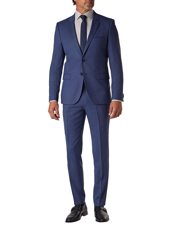 HUGO, Anzug Arti-Hesten, Extra Slim Fit, Schurwoll-Stretch, blau meliert