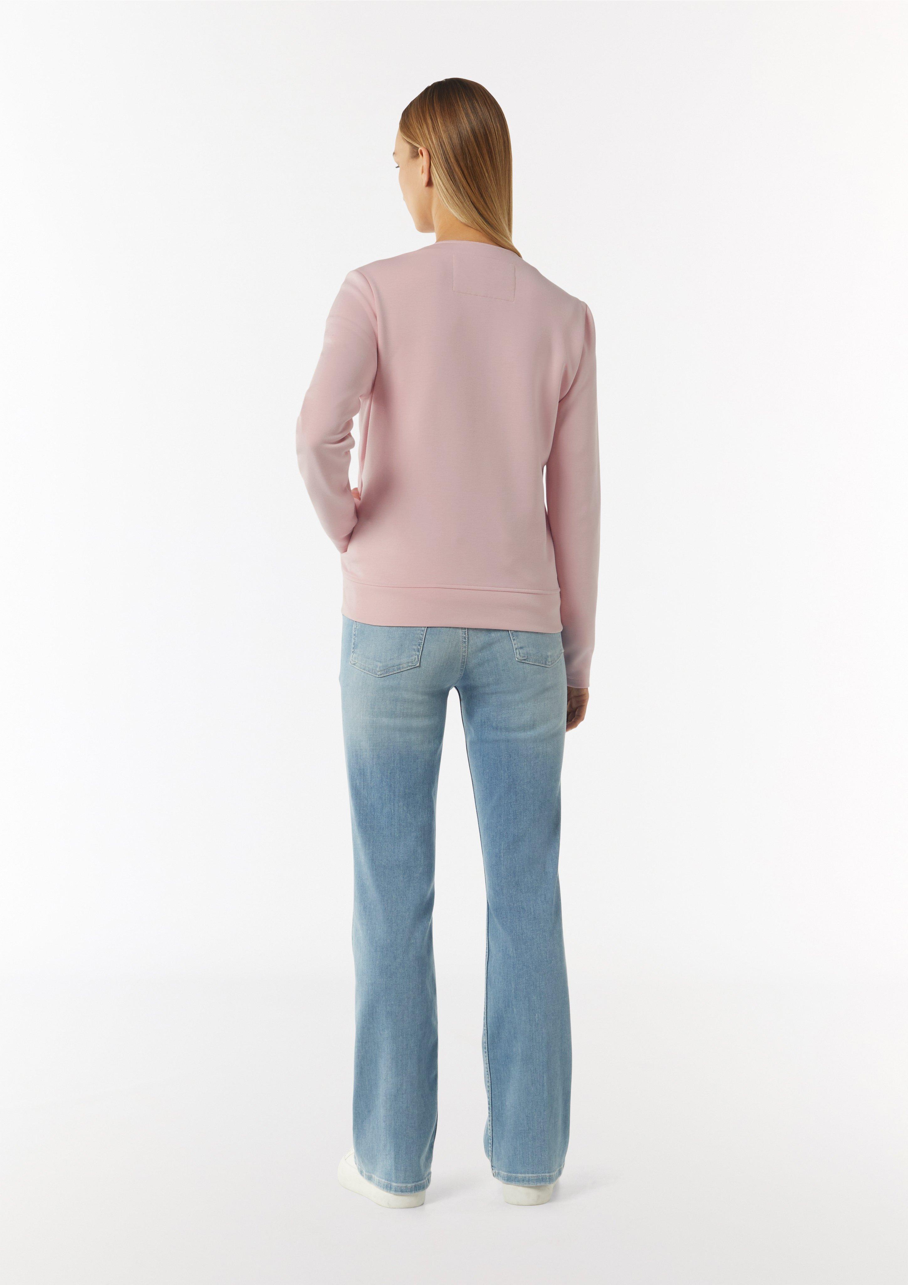 Leichte Steppjacke im Fabricmix - zartrosa