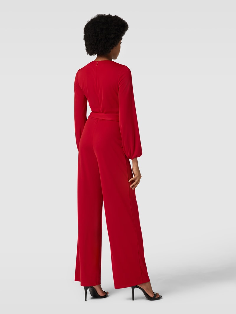 Jumpsuit mit Bindegürtel Modell 'DELAHANE' in rot