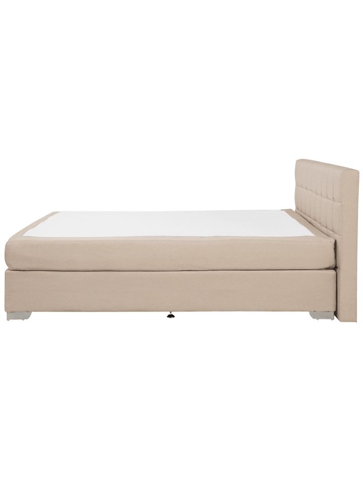 Beliani Doppelbett ADMIRAL in Beige/Silber - (W) 190 x (H) 90 x (L) 215 cm günstig kaufen onesize
