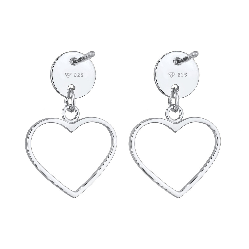 Elli Elli Boucles d'Oreilles Boucles d'oreilles pour femmes coeur en argent sterling 9 Boucles d'oreilles