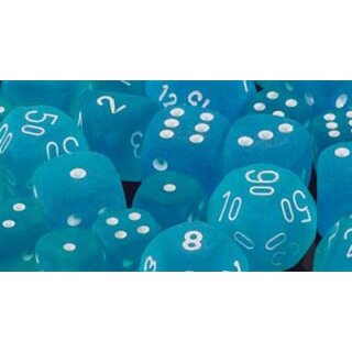 Frosted Caribbean Blue 7-Würfel Set (Signature)