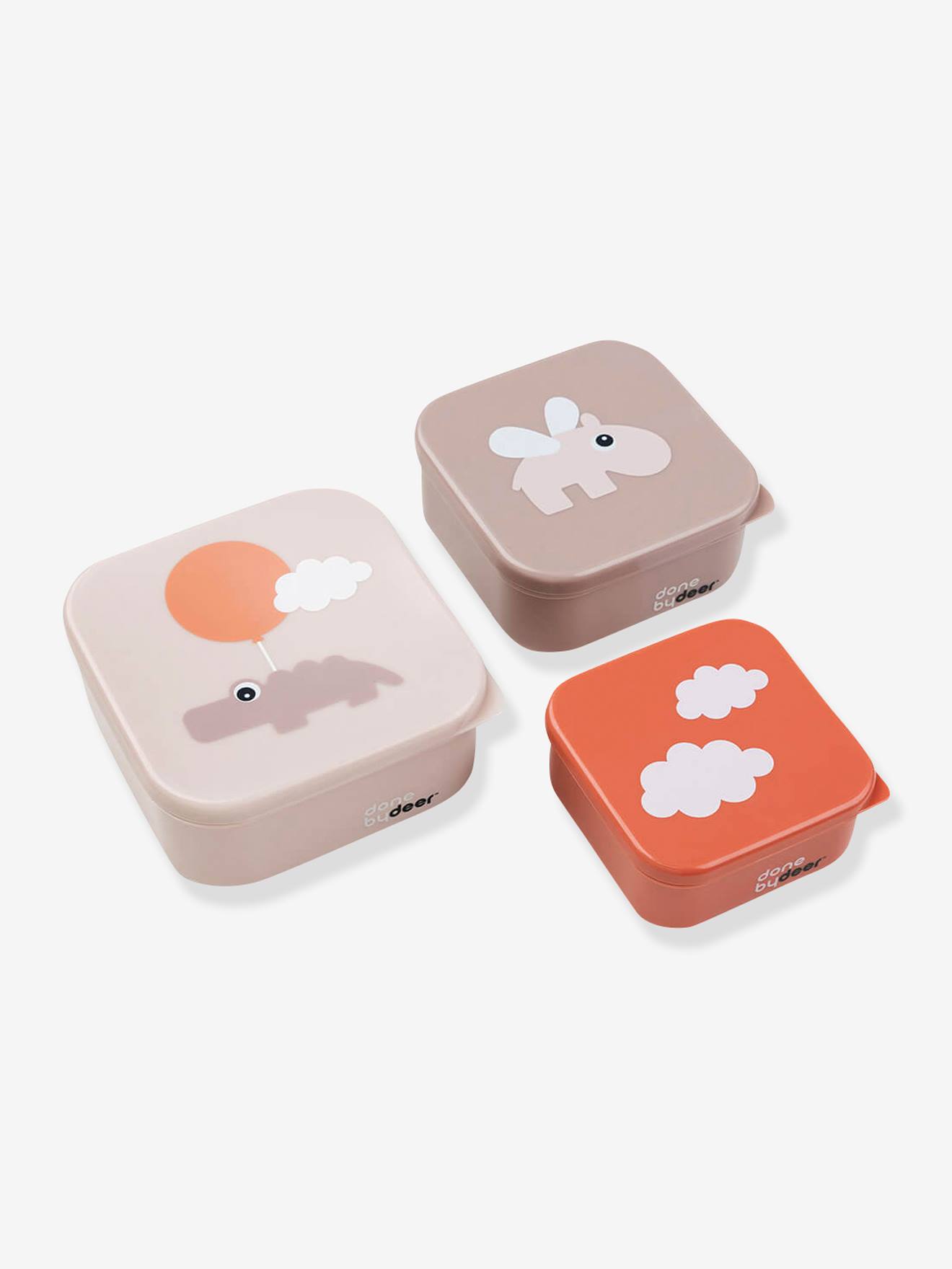 Lot de 3 boîtes DONE BY DEER Deer Friends bleu + moutarde + vert