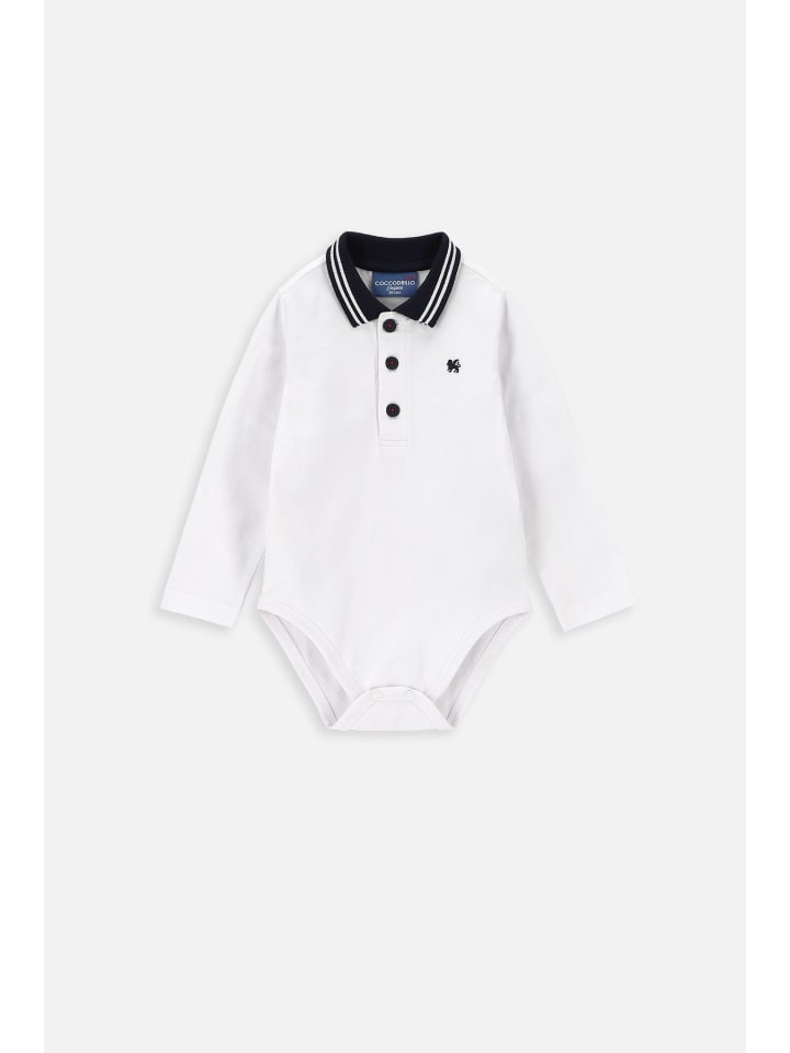 Coccodrillo Langärmeliger Bodysuit in weiß günstig kaufen