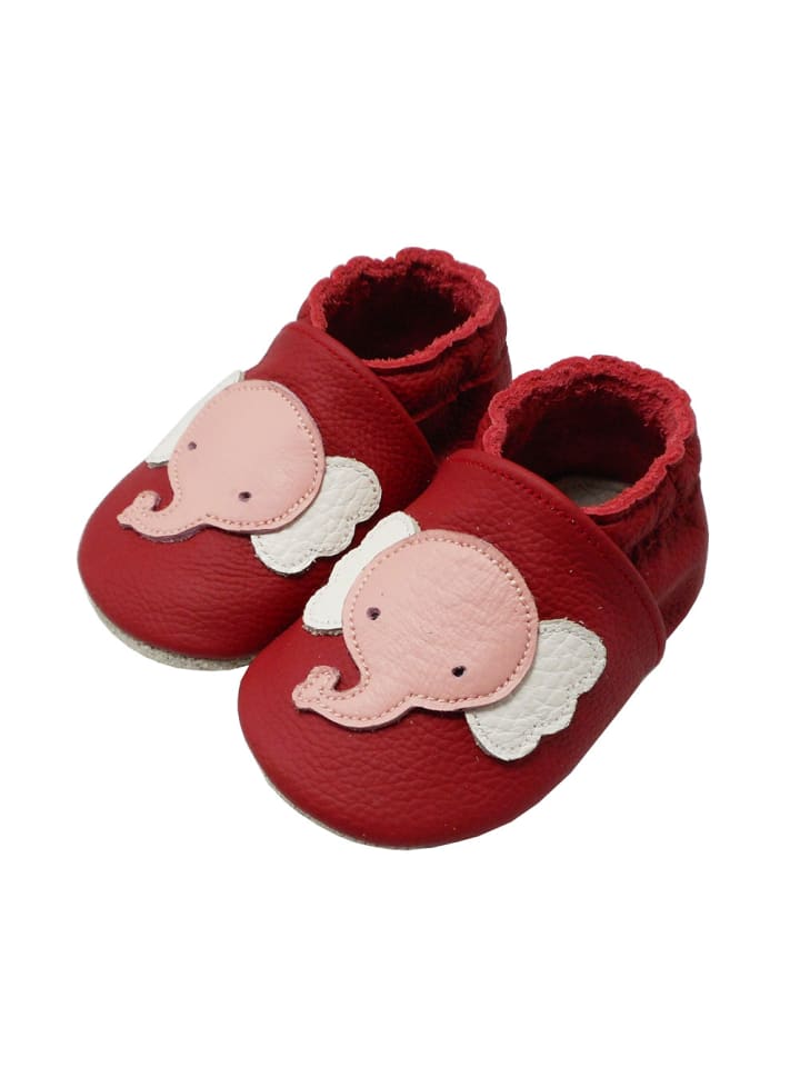 Yalion Leder-Krabbelschuhe 