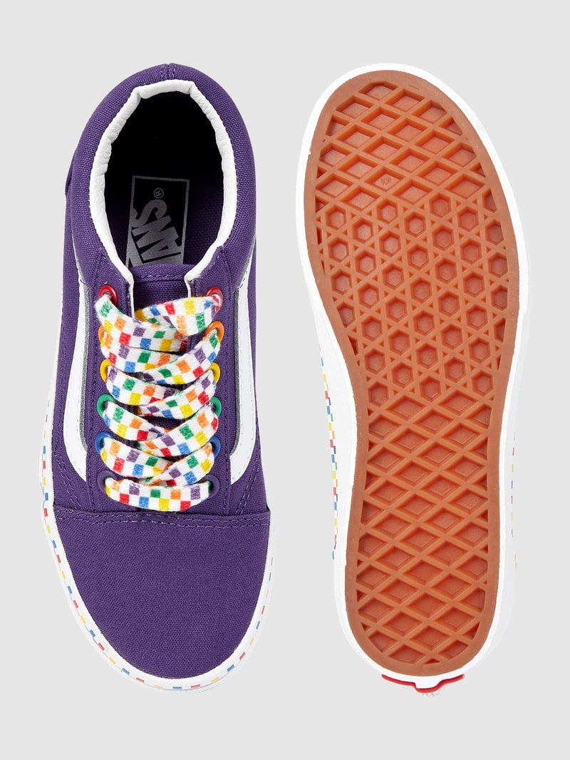 Sneaker aus Leder und Textil Modell 'Old Skool' in lila