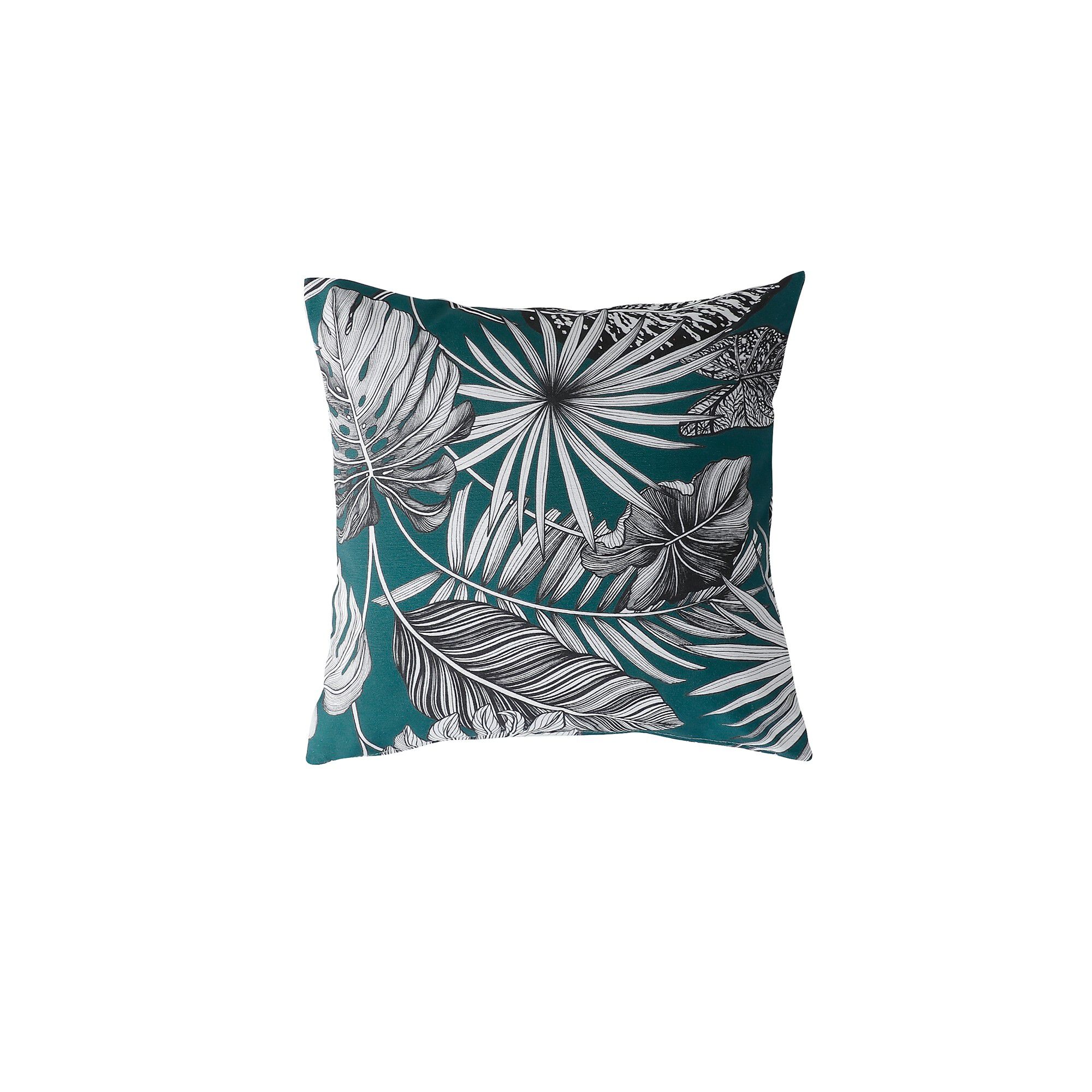 Housse de coussin imprimé tropical
