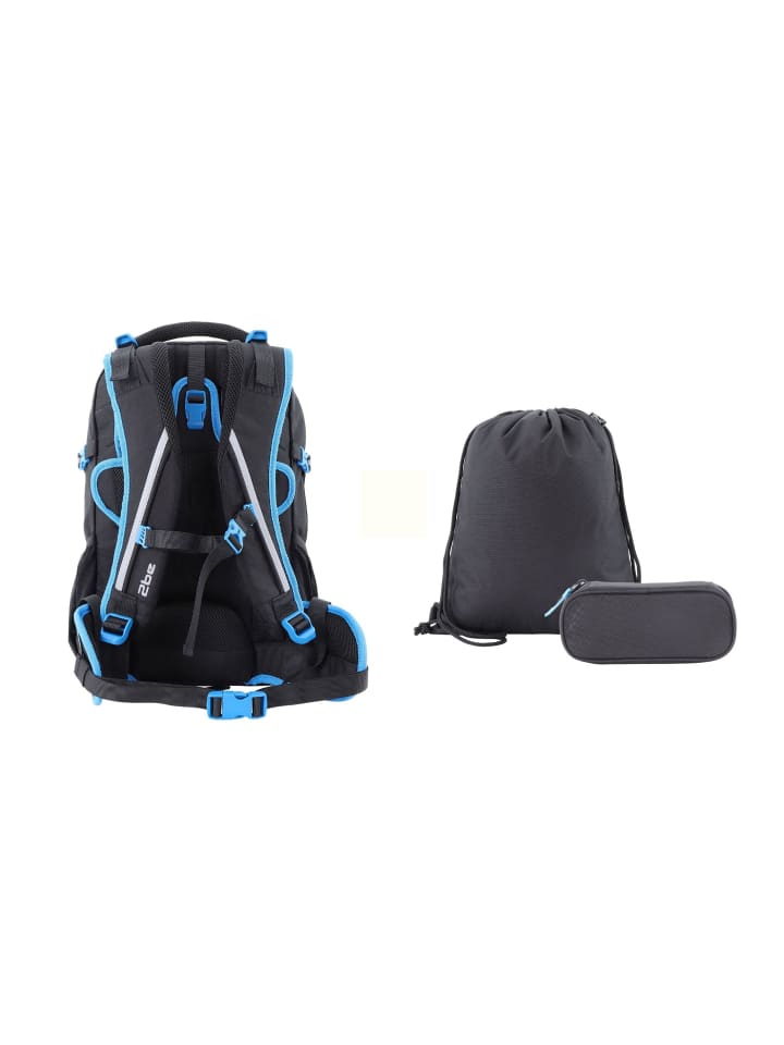 2Be 3er Set Schulrucksack Black in Black günstig kaufen onesize