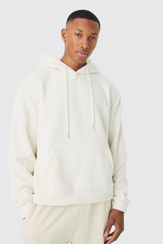 Kastiger Oversize Hoodie aus Microfleece