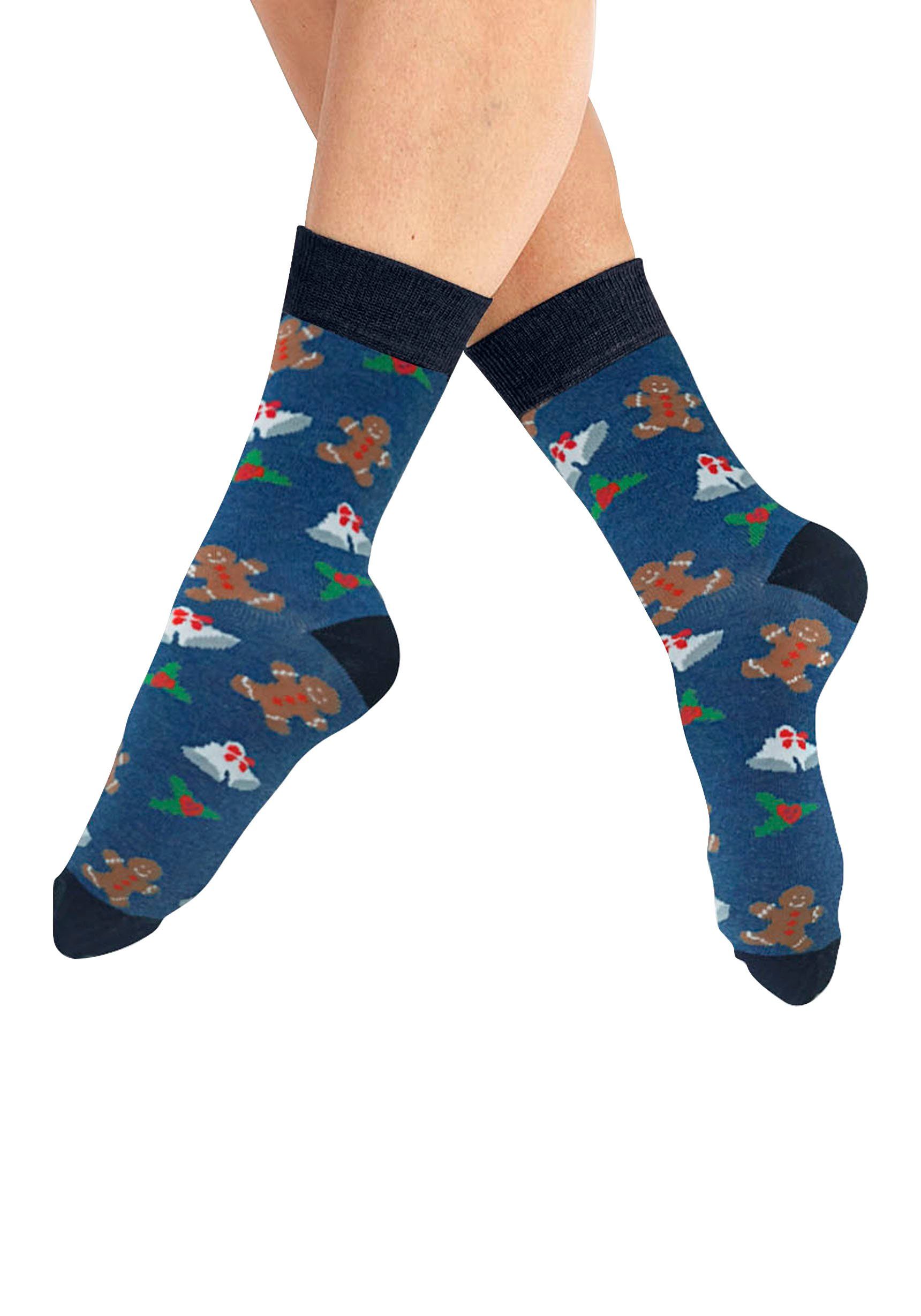 H.I.S Socken (3-Paar) mit Weihnachts-Design