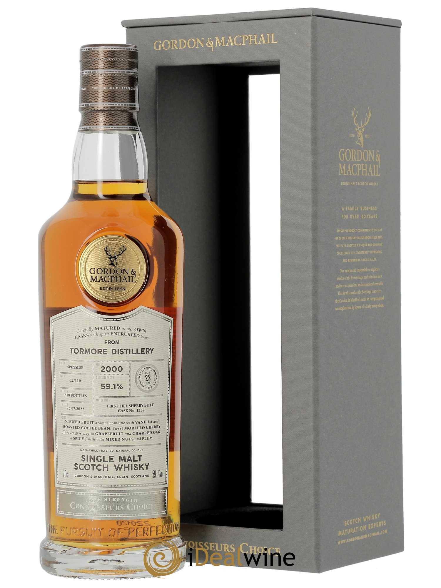 Whisky Tormore 22 ans Gordon and Macphail (70cl) 2000 - Lot de 1 Bouteille