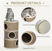 PawHut Katzenkratzbaum Kratztonne für katzen Katzenbaum Kletterbaum Sisal