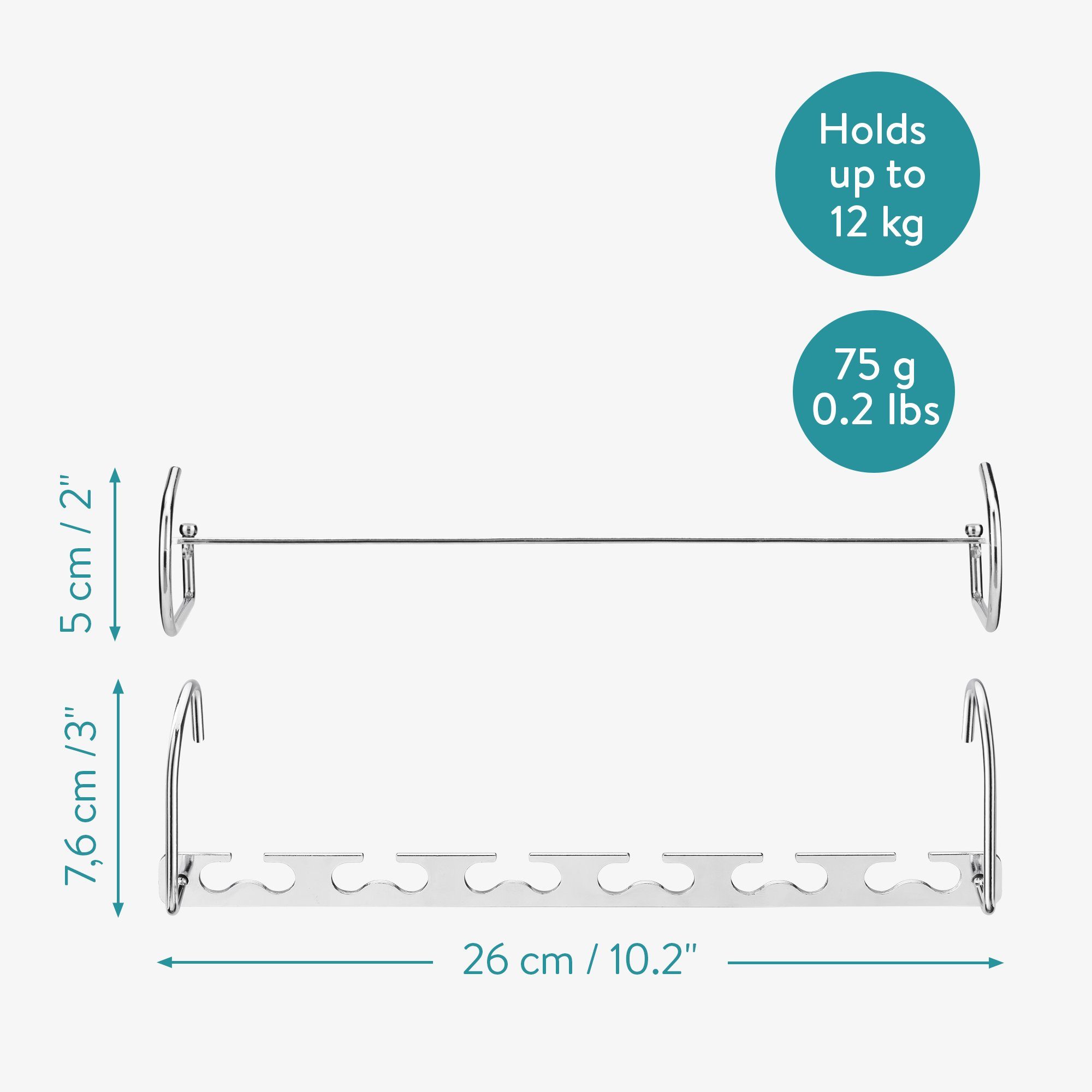 Navaris Mehrfach-Kleiderbügel 4x platzsparende Kleiderbügel Halter Halter Kleiderbügel platzsparend, (4-tlg)