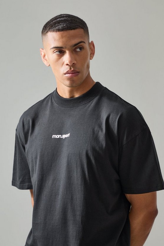 Man Active Oversize T-Shirt mit Sport-Logo
