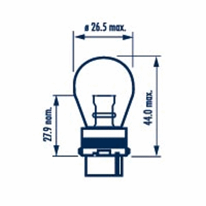 GLUEHLAMPE P27W 3156 12.8V 26.88W - ATU